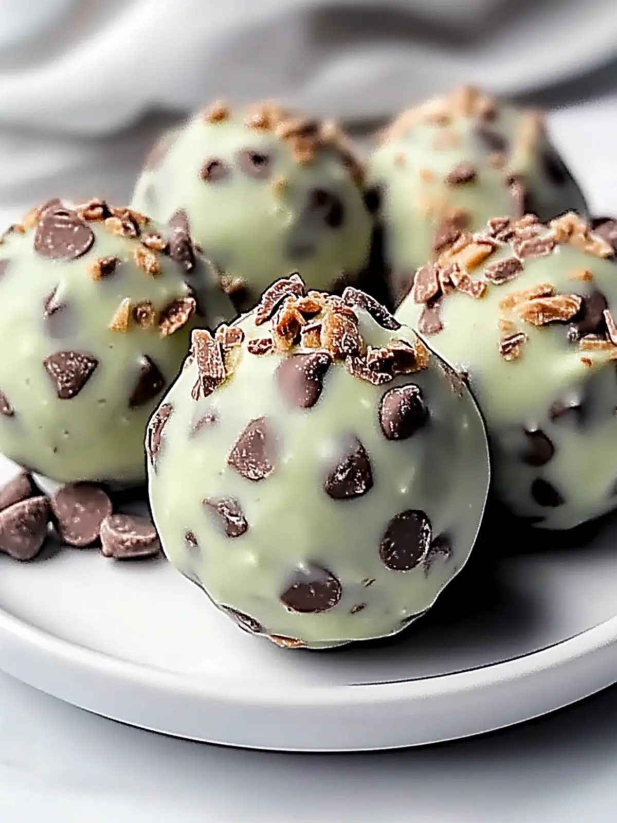 Mint Chocolate Chip Protein Balls