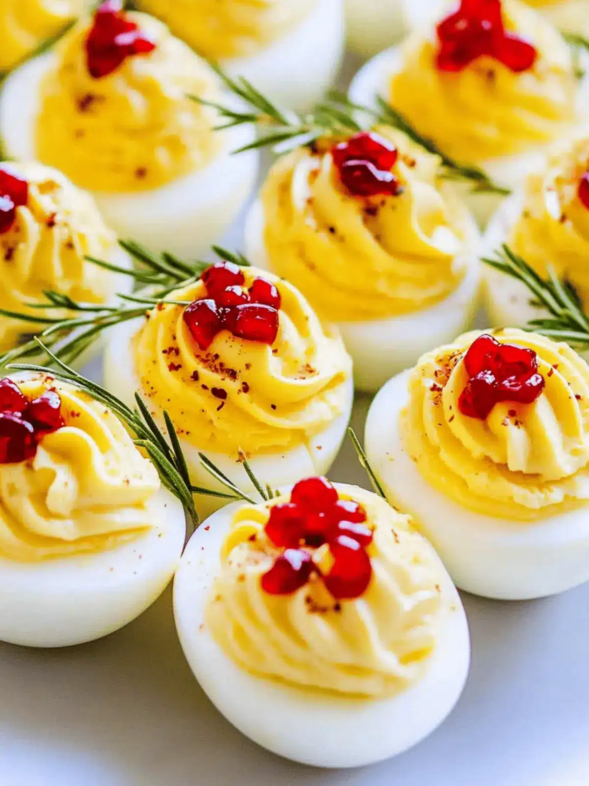 Festive Christmas Deviled Eggs with Pomegranate Twist 3 Christmas Deviled Eggs
