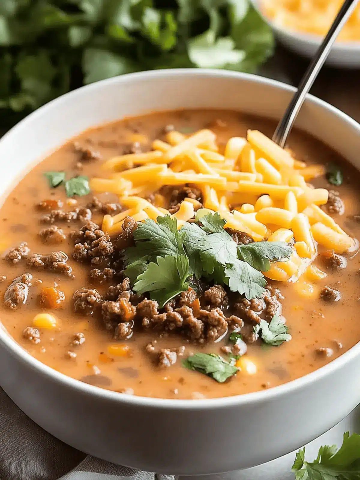 Cheesy Ground Beef Taco Soup Ready in 30 Minutes 4 Cheesy Ground Beef Taco Soup