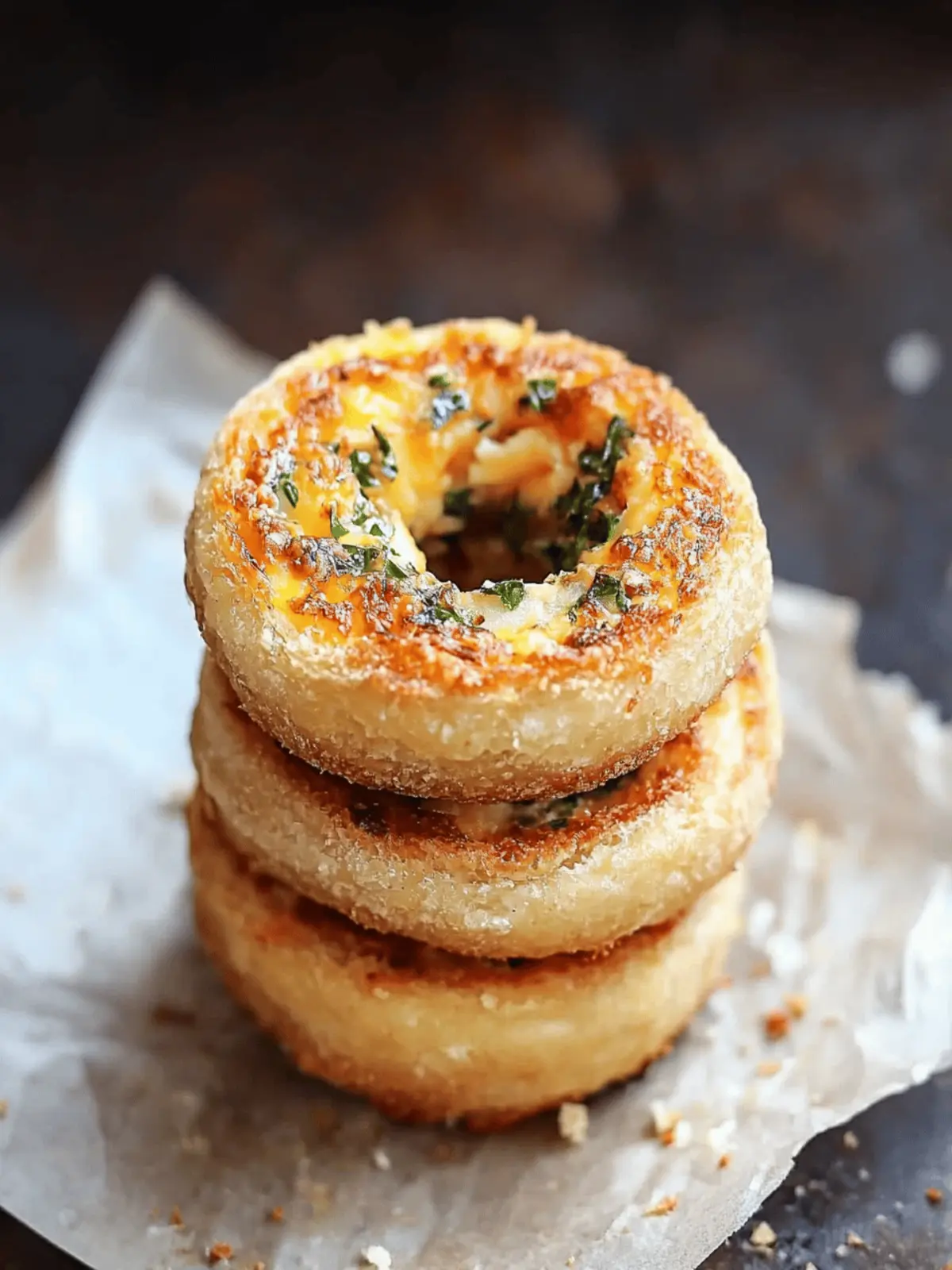 Bread cheese rings
