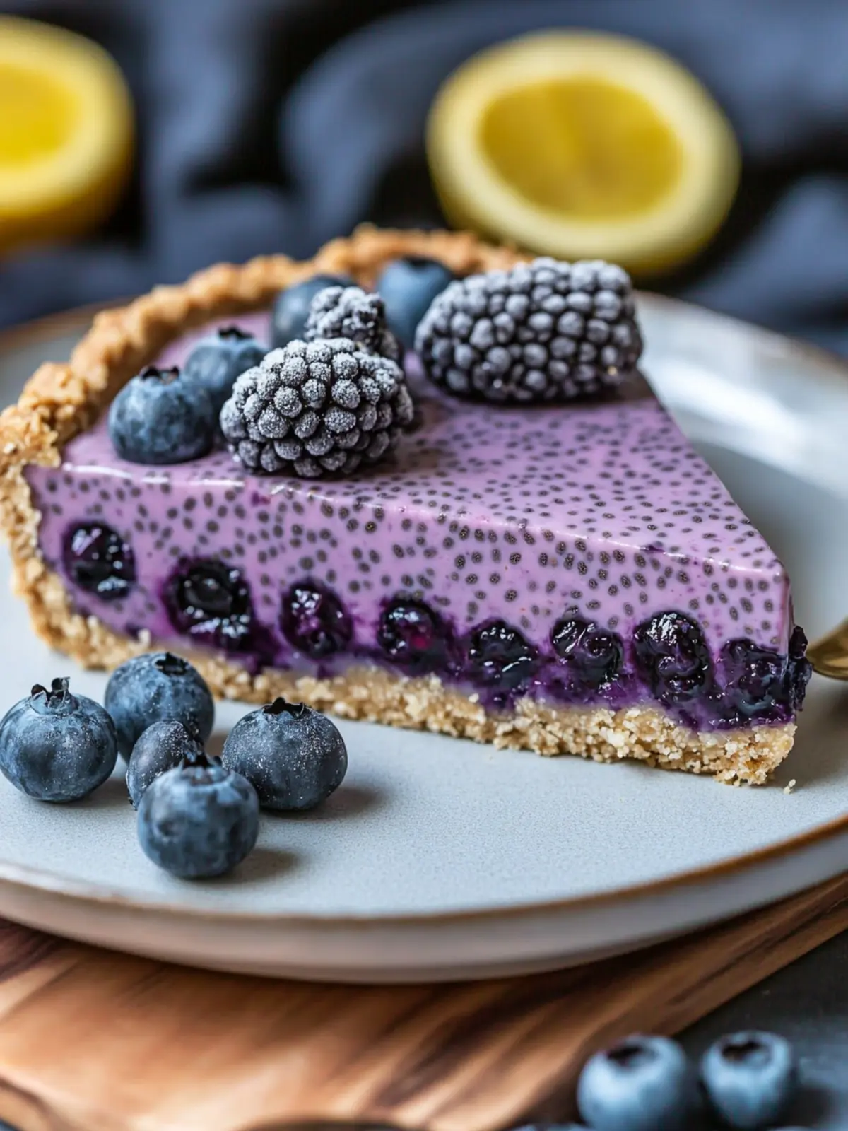 No-Bake Blueberry Chia Seed Pie