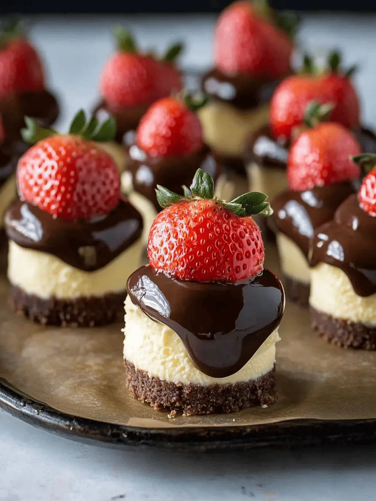 Chocolate Dipped Strawberry Cheesecake