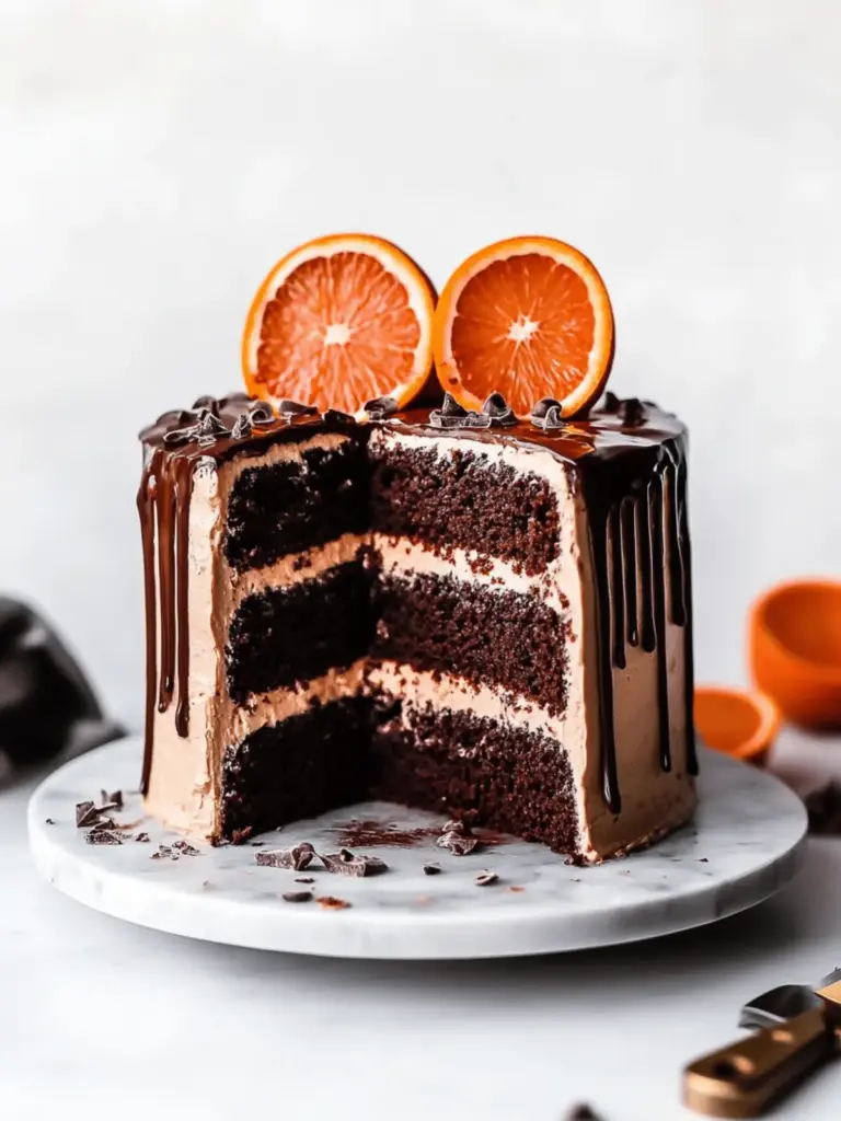 Dark Chocolate Blood Orange Cake