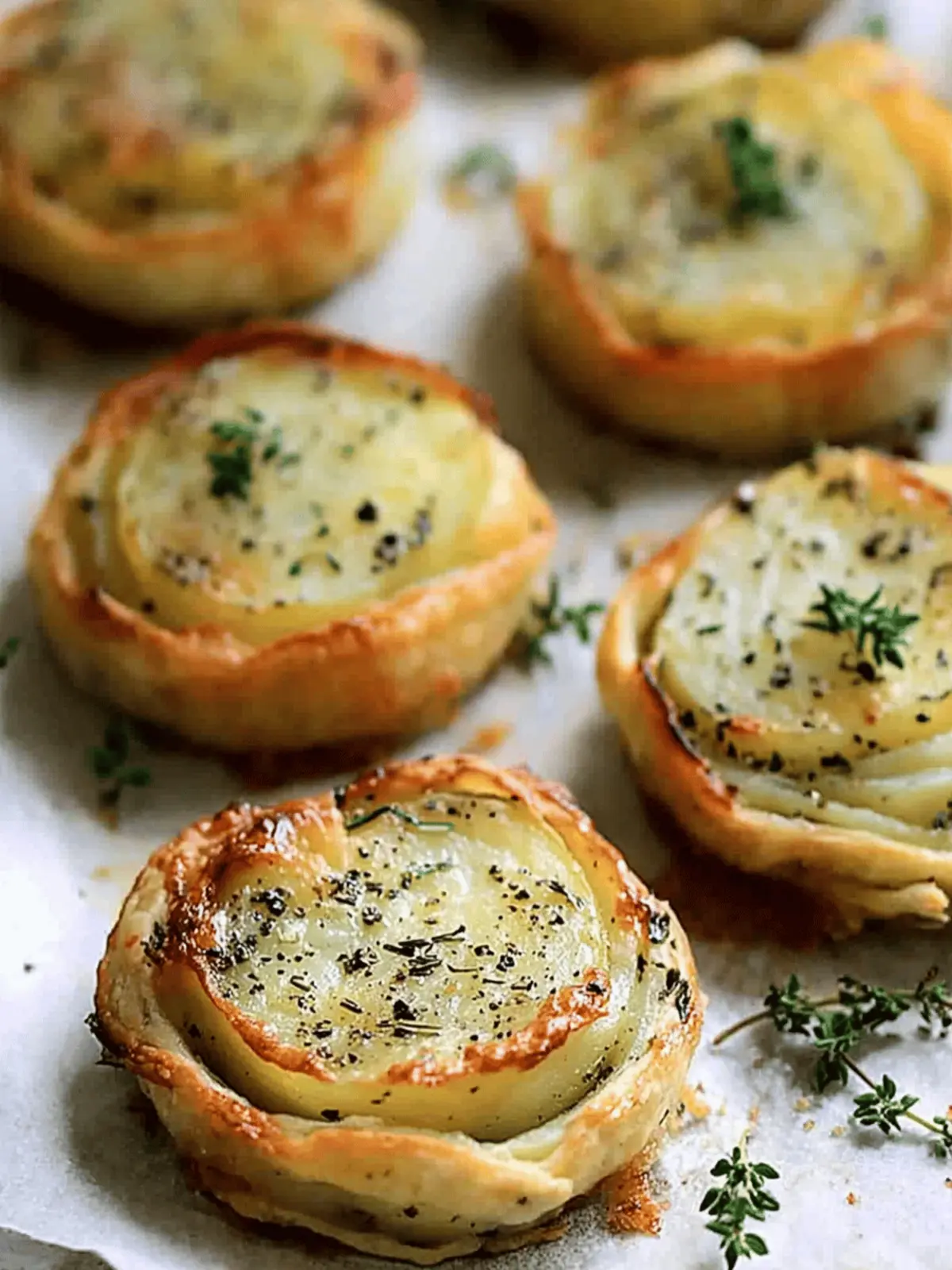 Garlic Herb Muffin Pan Potato Galette