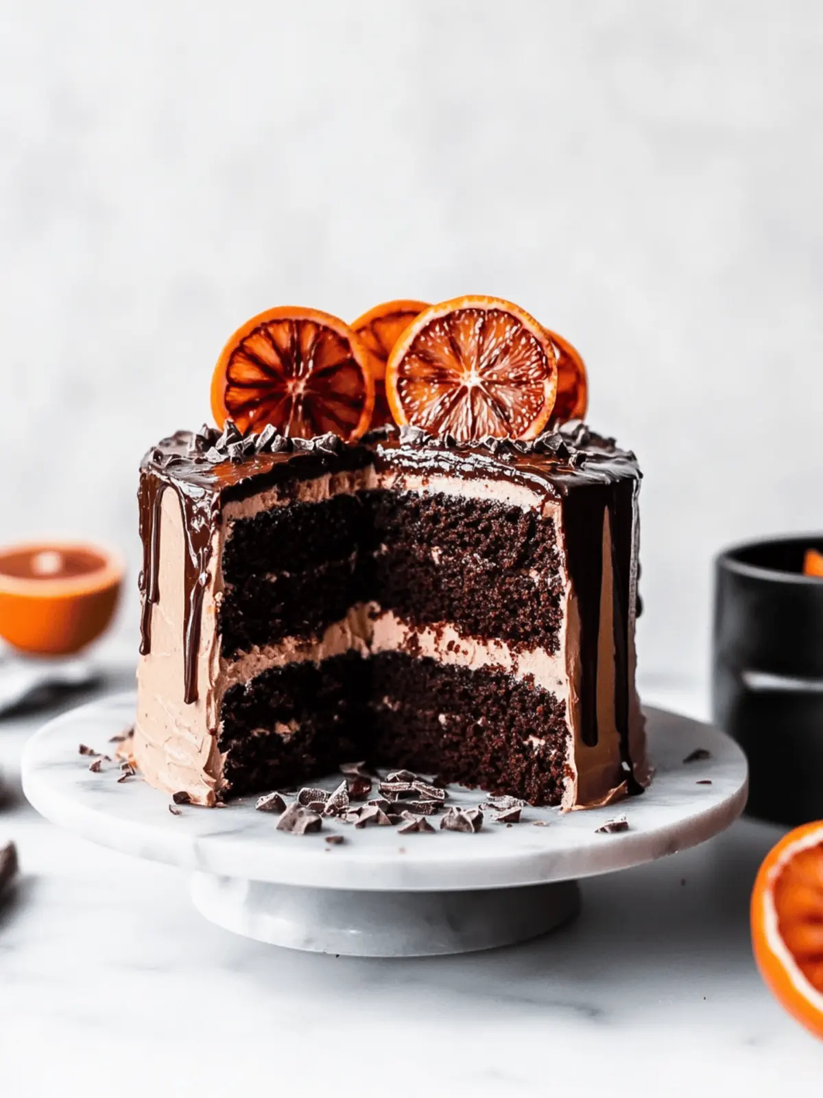 Indulge in Dark Chocolate Blood Orange Cake Bliss 4 Dark Chocolate Blood Orange Cake