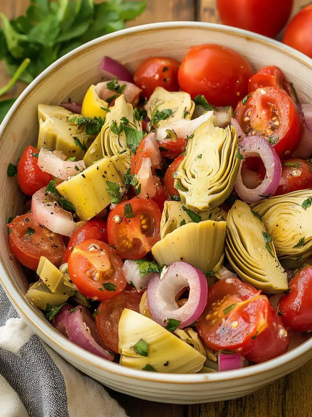 Tuscan Artichoke Tomato Salad: Your Perfect Summer Refreshment 3 Tuscan Artichoke Tomato Salad