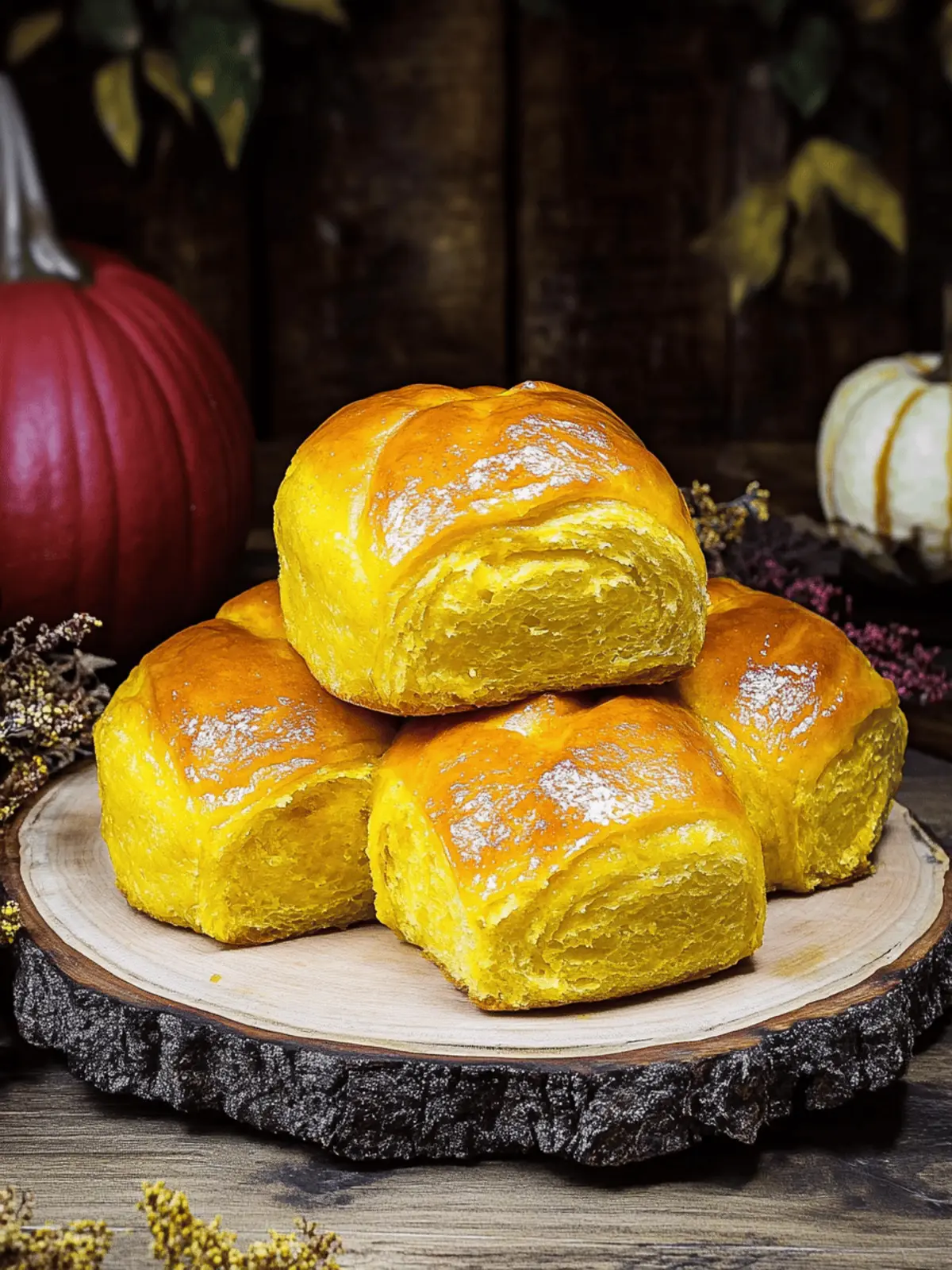 Soft Pumpkin Rolls