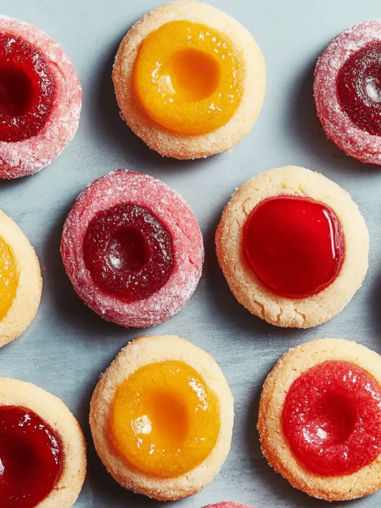 Tutti-Frutti Thumbprint Cookies