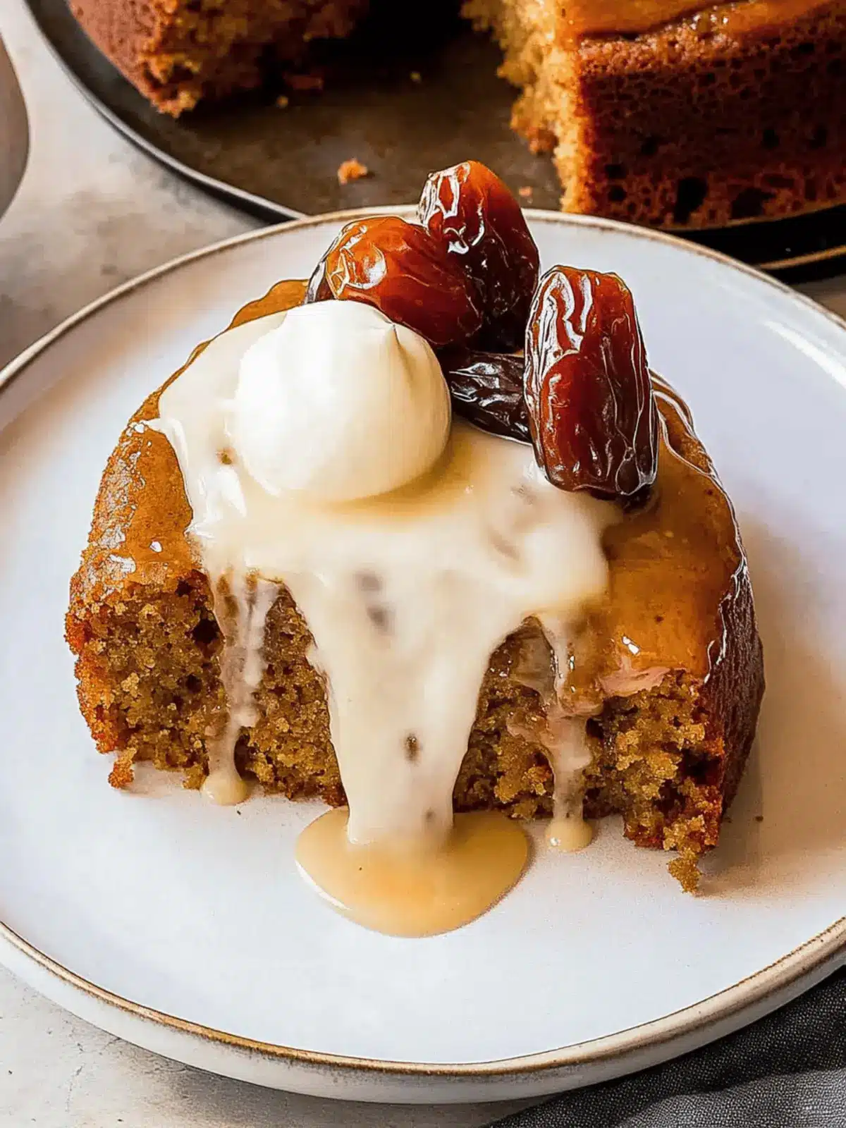 Deliciously Moist Date Cake with Decadent Toffee Sauce 4 Date Cake