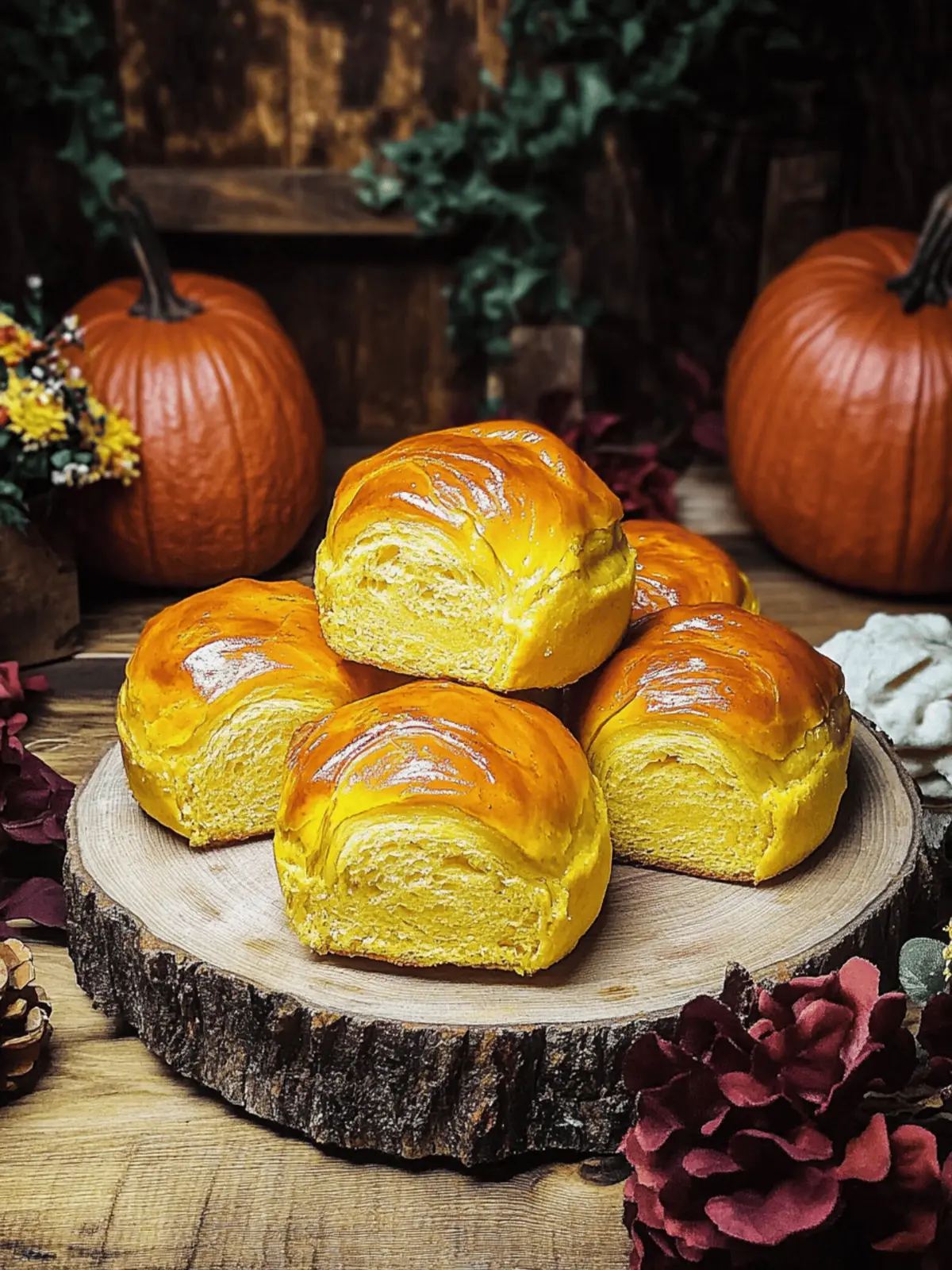 Soft Pumpkin Rolls