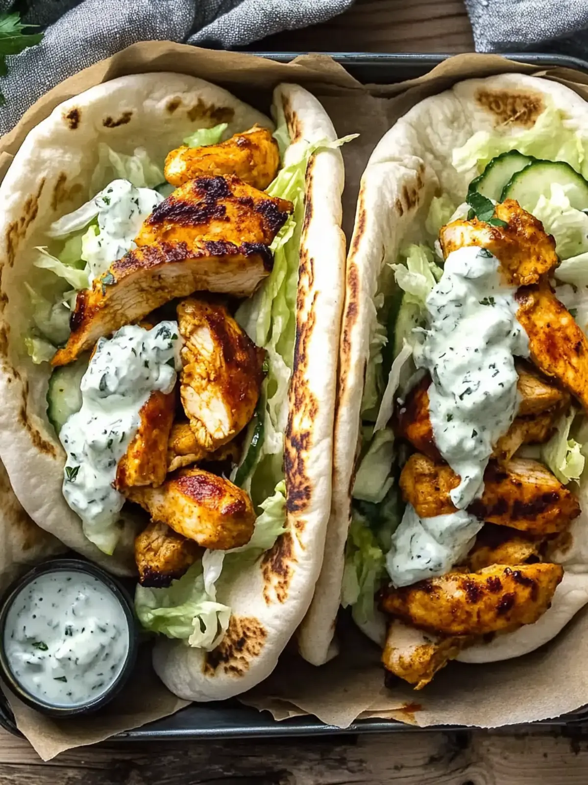 Sheet Pan Chicken Pitas