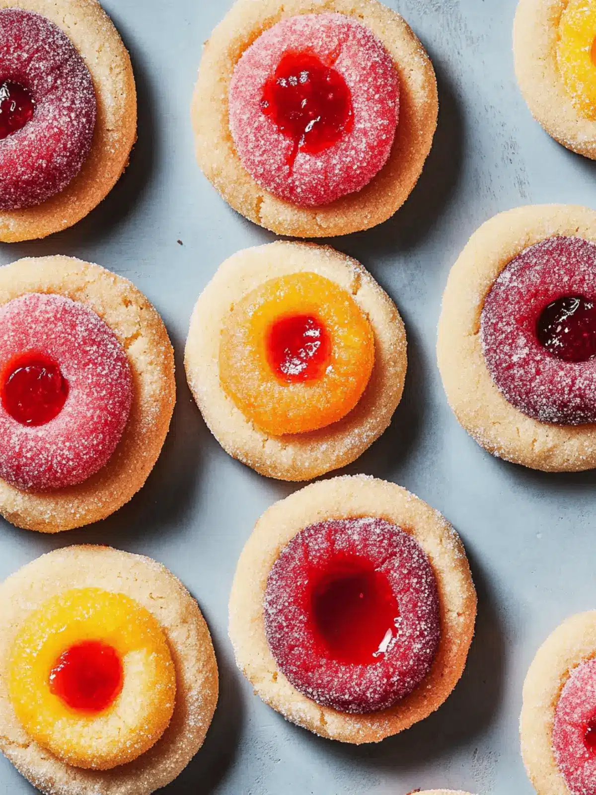 Tutti-Frutti Thumbprint Cookies