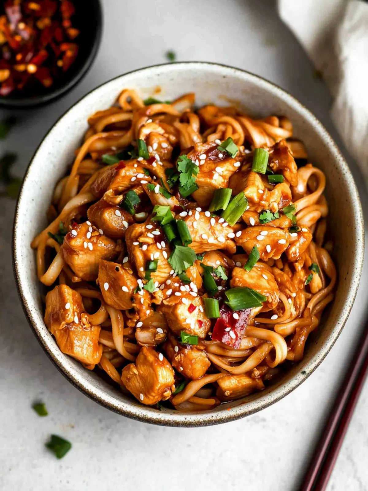 Kung Pao Chicken Noodles