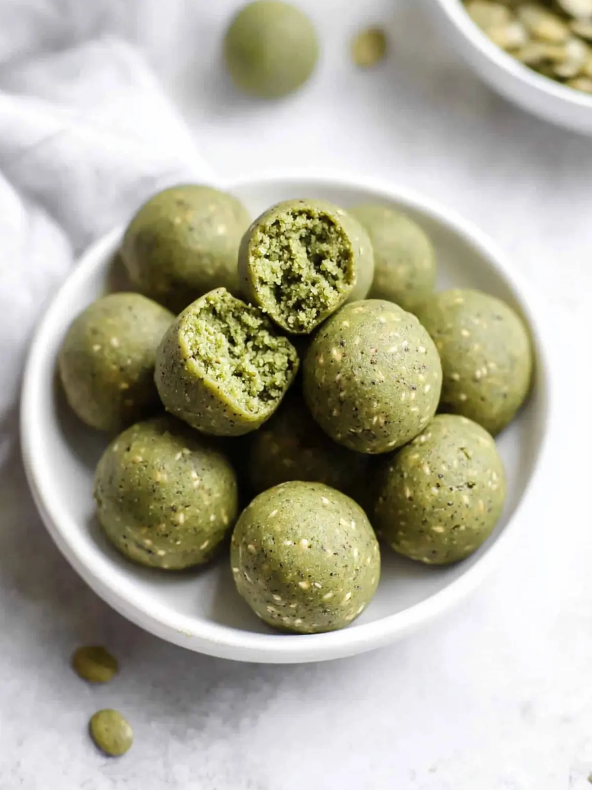 Matcha Cookie Dough Protein Bites