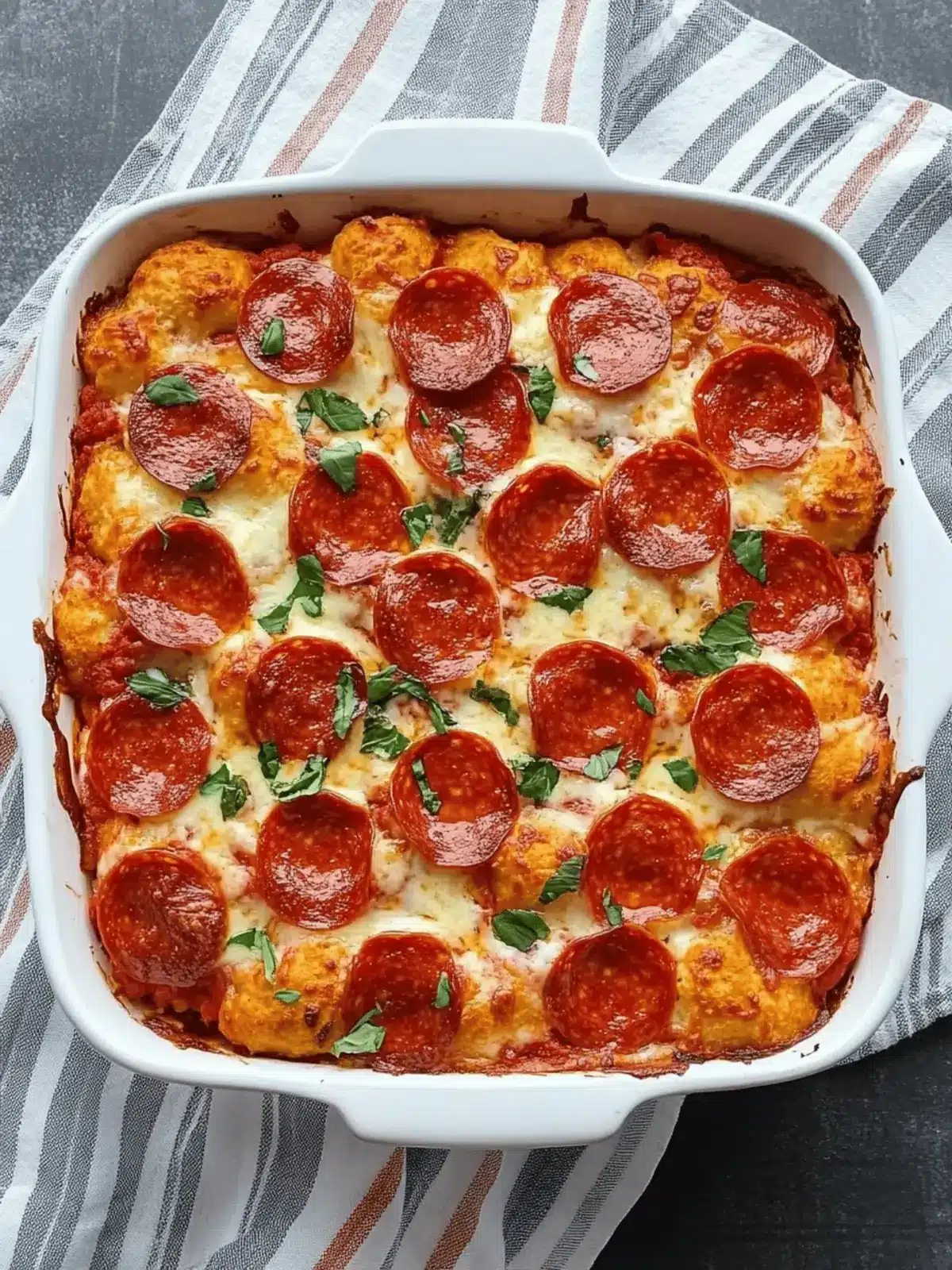 Bubble Up Biscuit Pizza Casserole