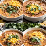 Cheesy Ground Beef Taco Soup Ready in 30 Minutes 7 Cheesy Ground Beef Taco Soup
