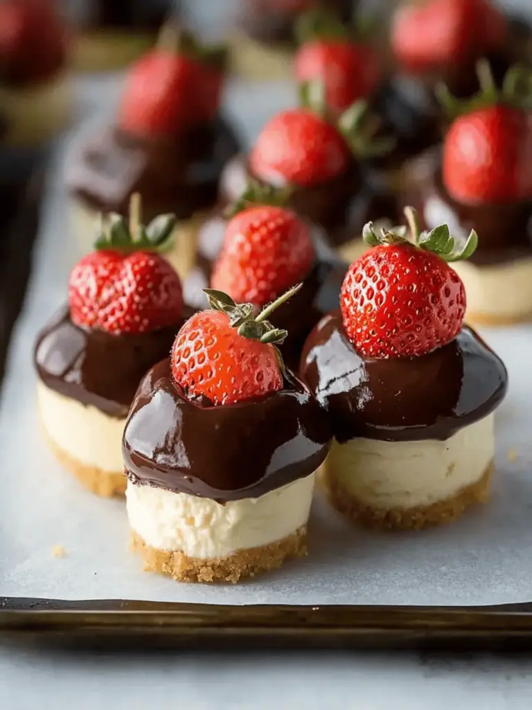 Chocolate Dipped Strawberry Cheesecake