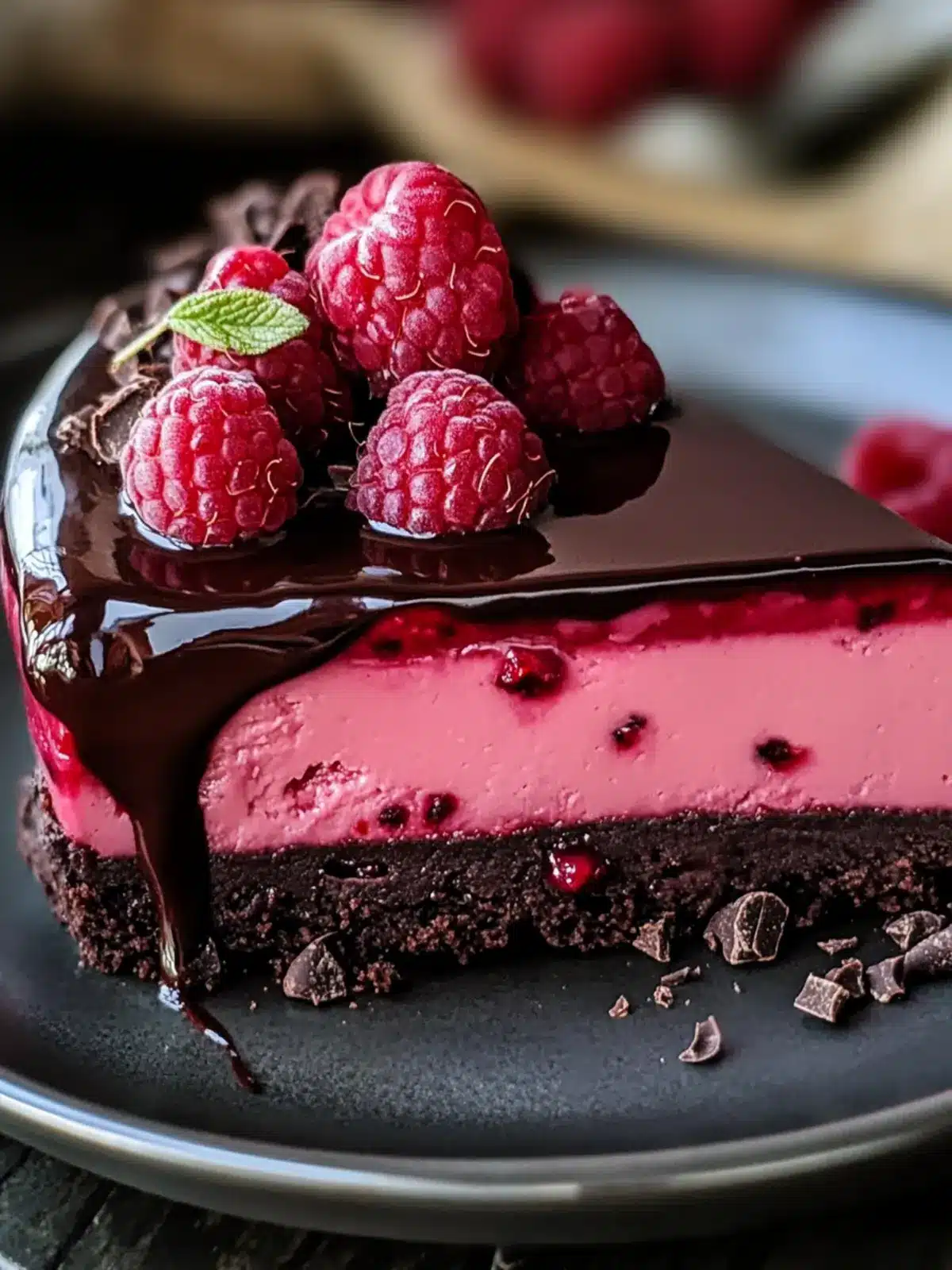 Irresistible Dark Chocolate Raspberry Cheesecake for Any Occasion 4 Dark Chocolate Raspberry Cheesecake