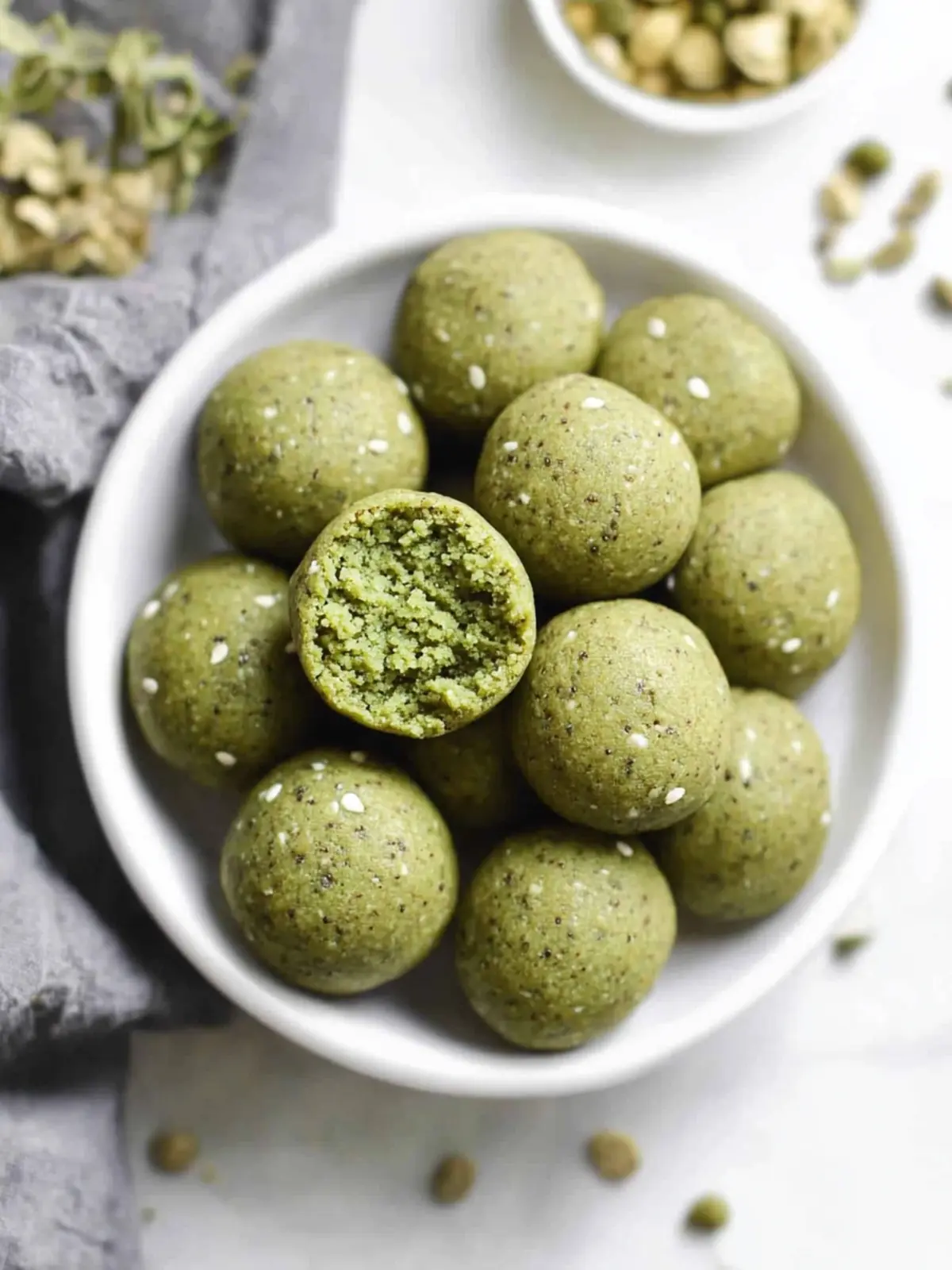Matcha Cookie Dough Protein Bites