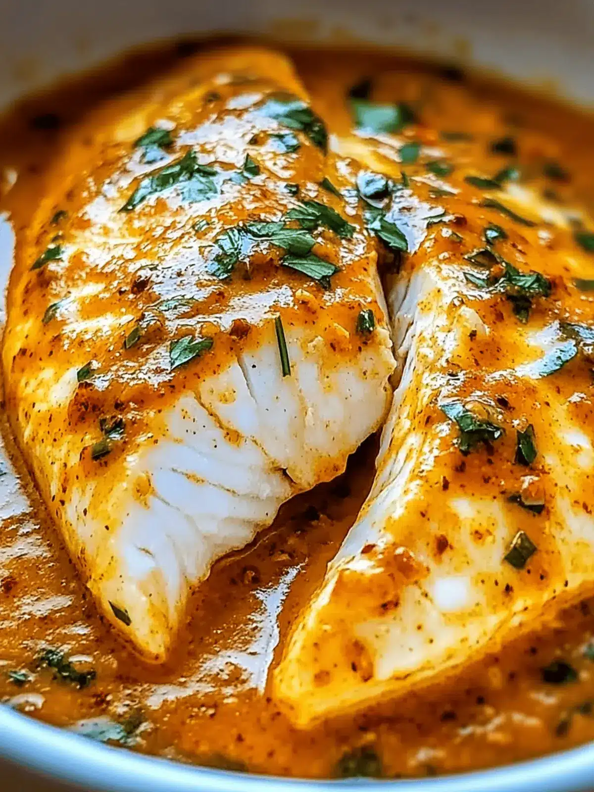 Tilapia in Roasted Pepper Sauce