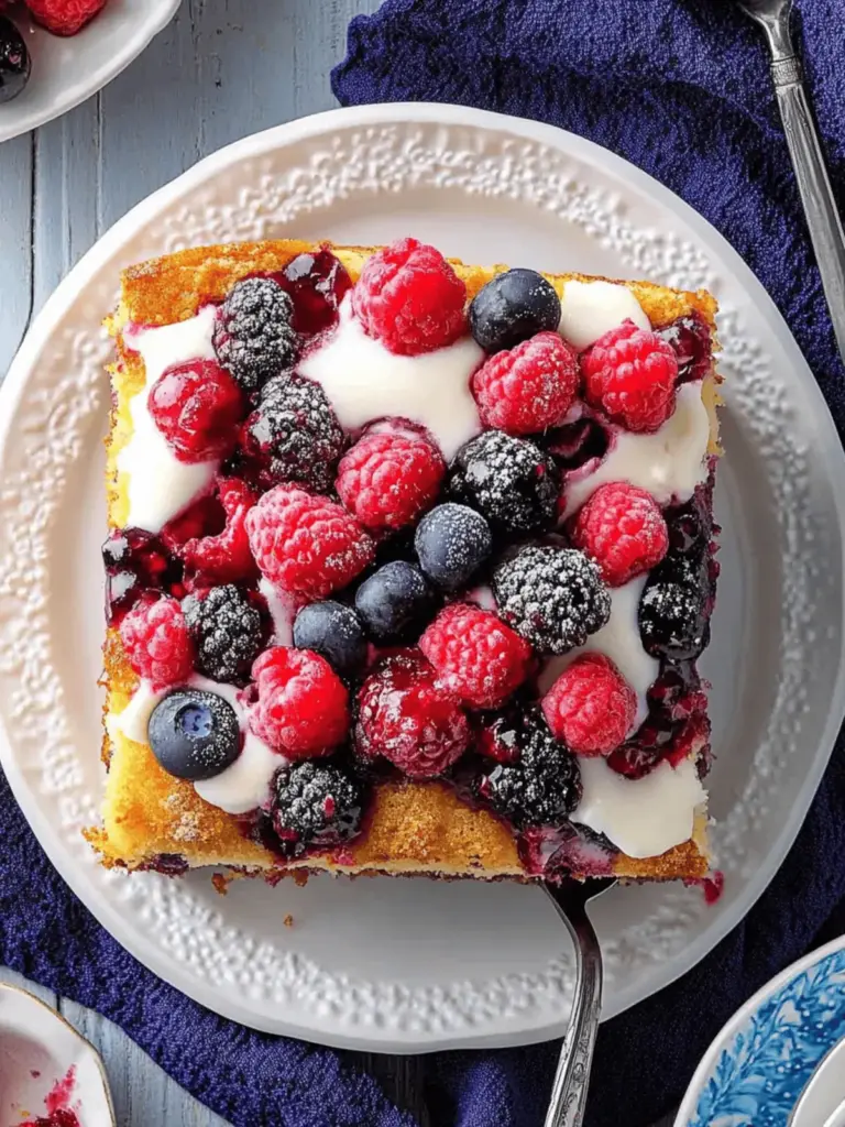 Honey Berry Sheet Cake