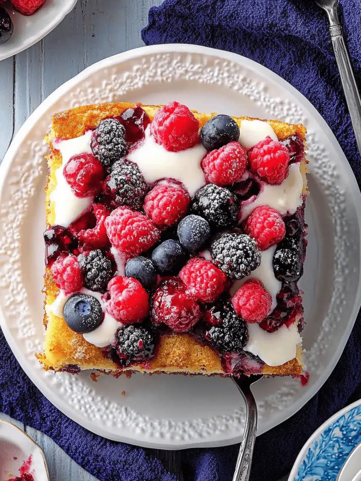 Honey Berry Sheet Cake