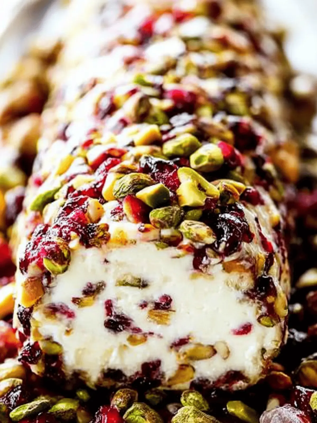 Cranberry Pistachio Cheese Log