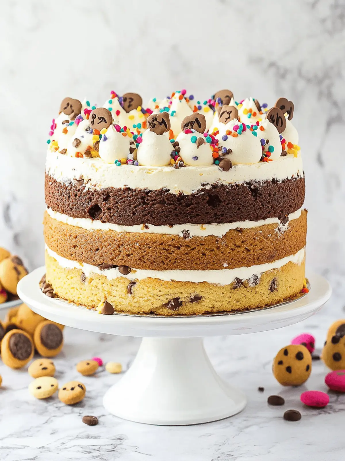 Ultimate Layered Cookie Cake: Indulge in Cookie Bliss 4 Ultimate Layered Cookie Cake