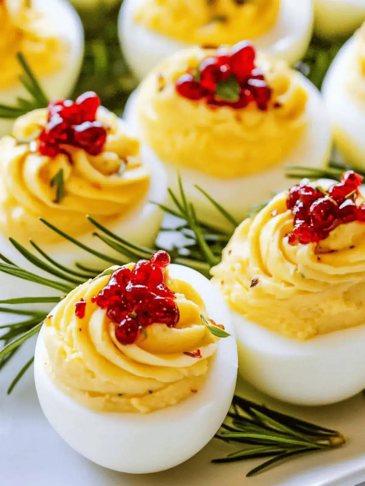 Festive Christmas Deviled Eggs with Pomegranate Twist 2 Christmas Deviled Eggs