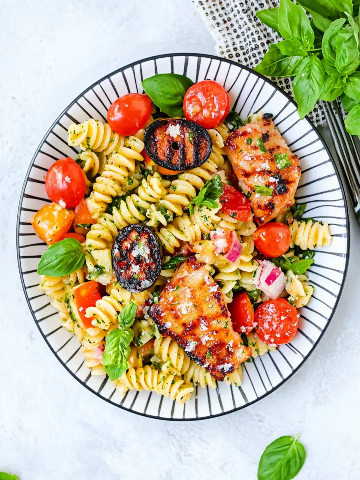 Tri Color Rotini Pasta Salad