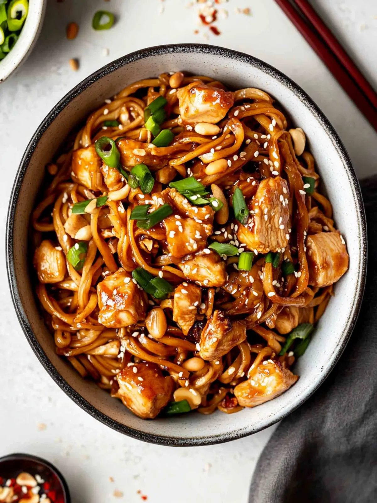 Kung Pao Chicken Noodles