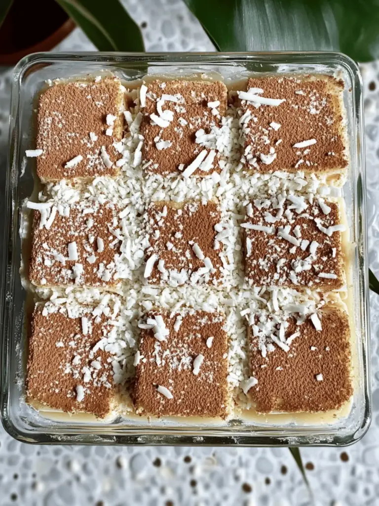 Coconut Rum (Coquito) Tiramisu