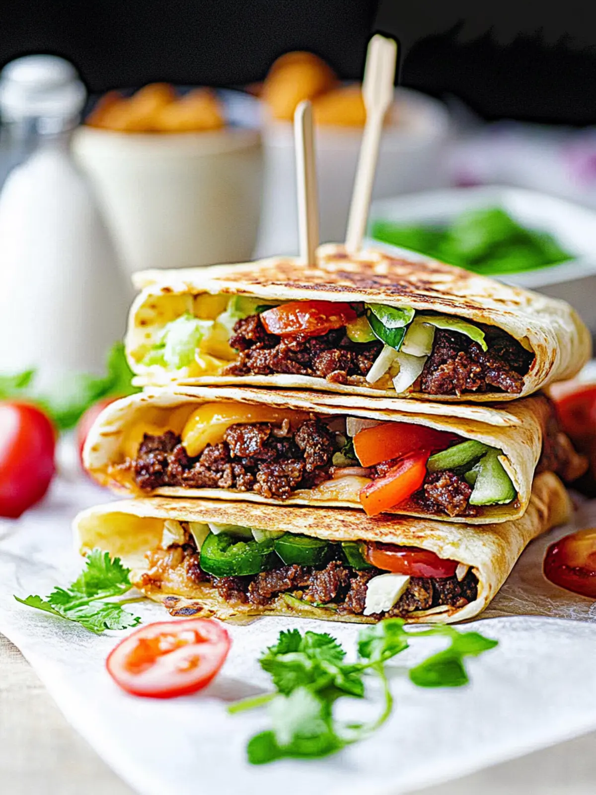 Crunchy Beef Tortilla Folded Wrap