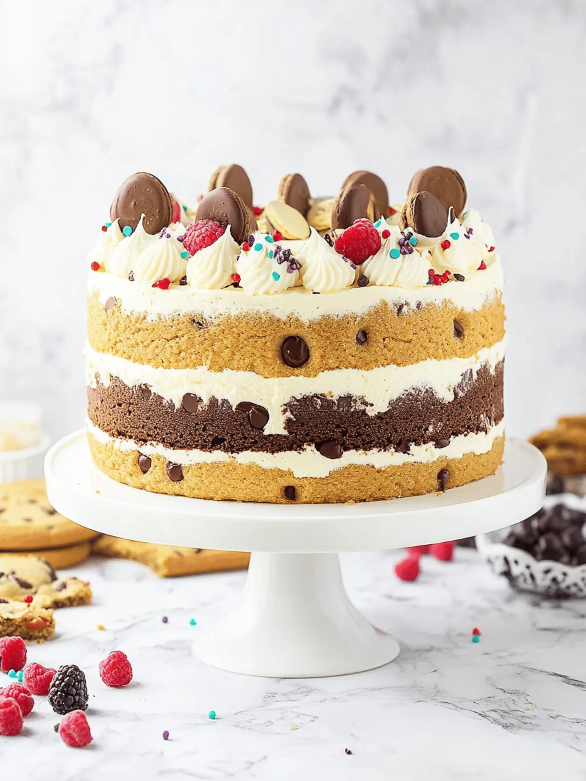 Ultimate Layered Cookie Cake: Indulge in Cookie Bliss 3 Ultimate Layered Cookie Cake