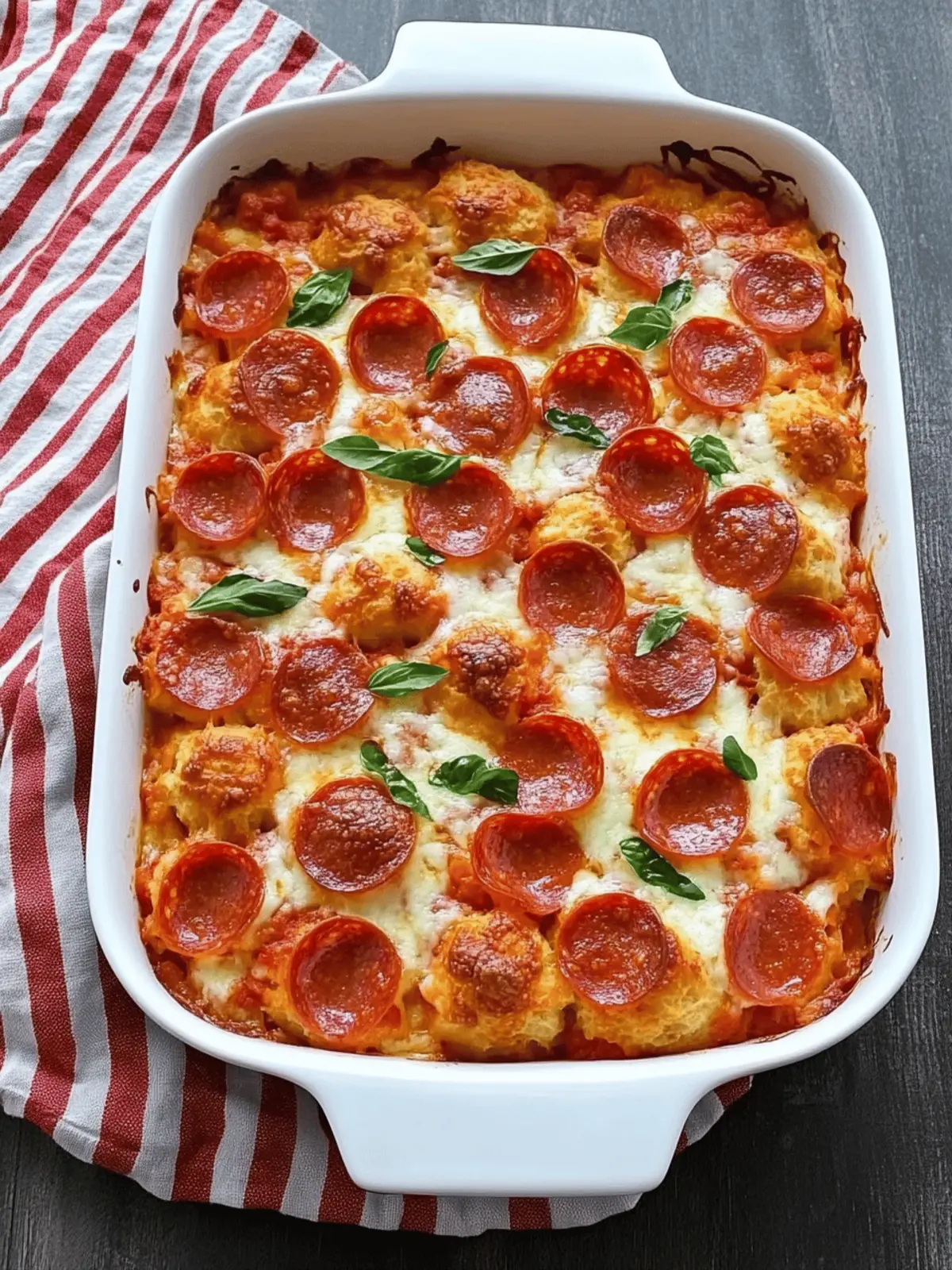 Bubble Up Biscuit Pizza Casserole