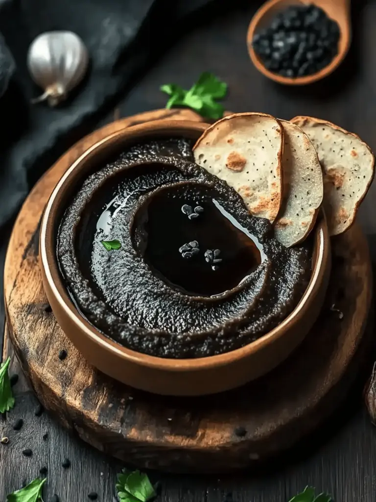 Mysterious Black Garlic Hummus