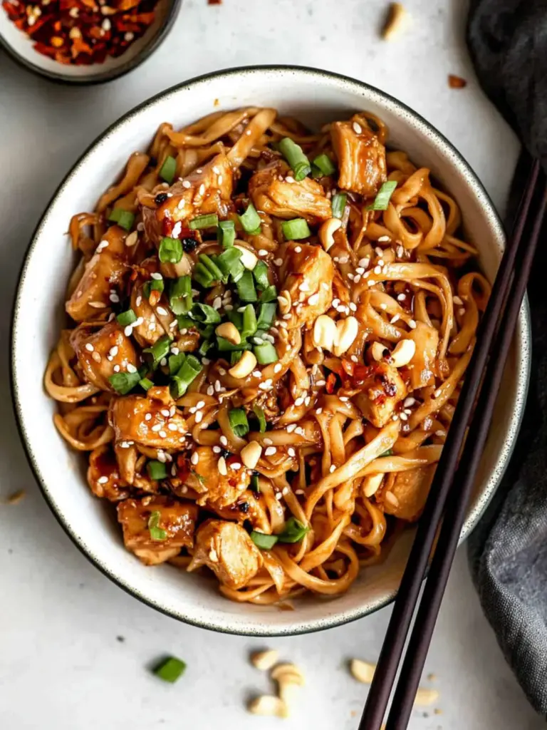 Kung Pao Chicken Noodles