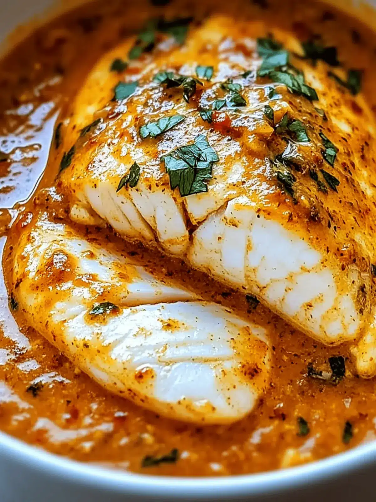 Tilapia in Roasted Pepper Sauce