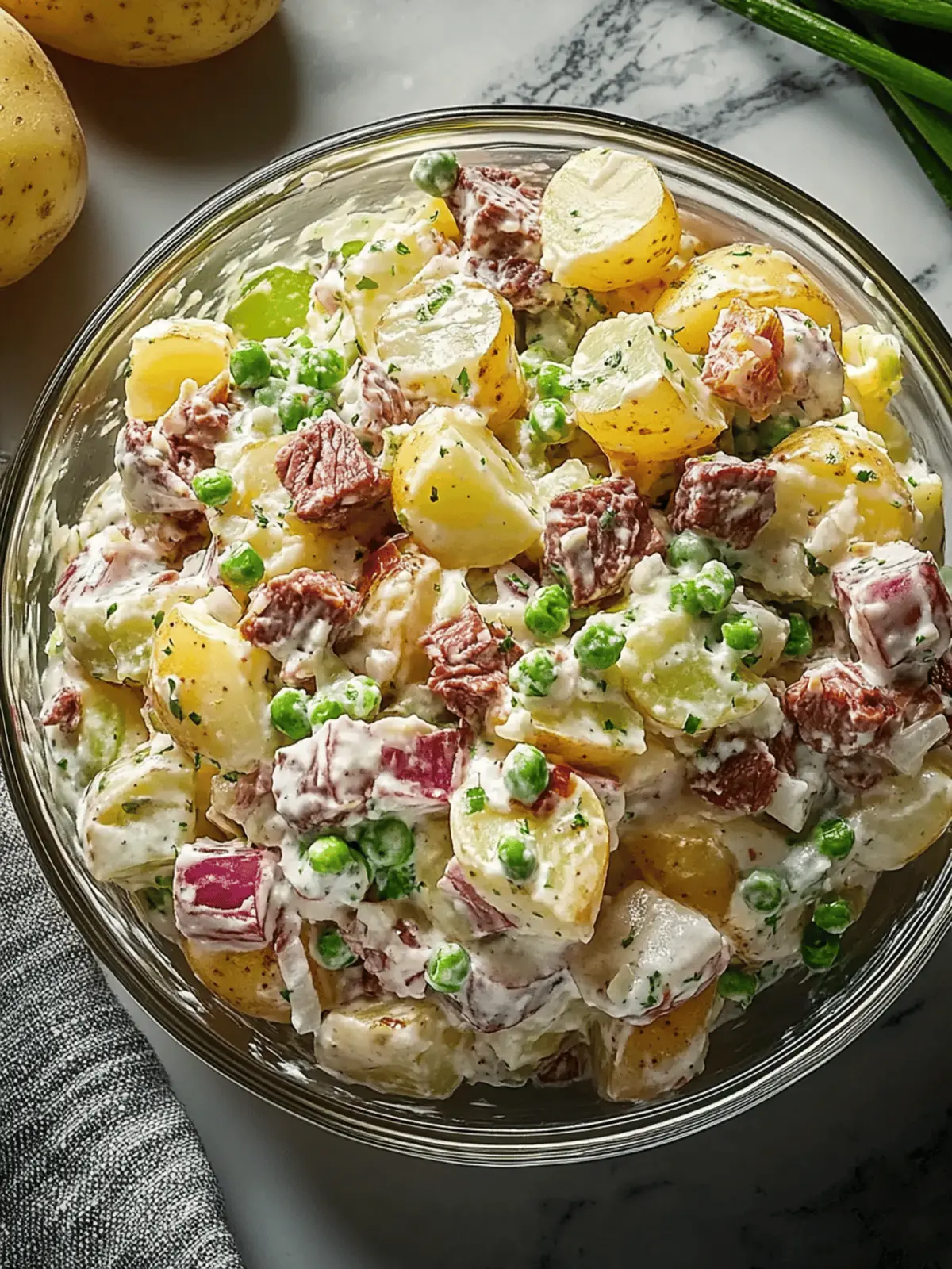 Mouthwatering Steakhouse Potato Salad with Crispy Bacon Delight 3 Steakhouse Potato Salad