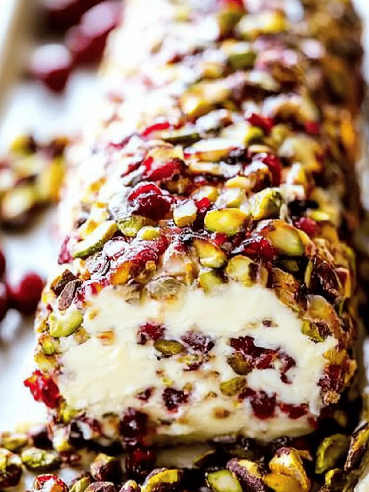 Cranberry Pistachio Cheese Log