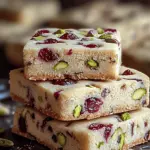 Cranberry Pistachio Shortbread Cookies
