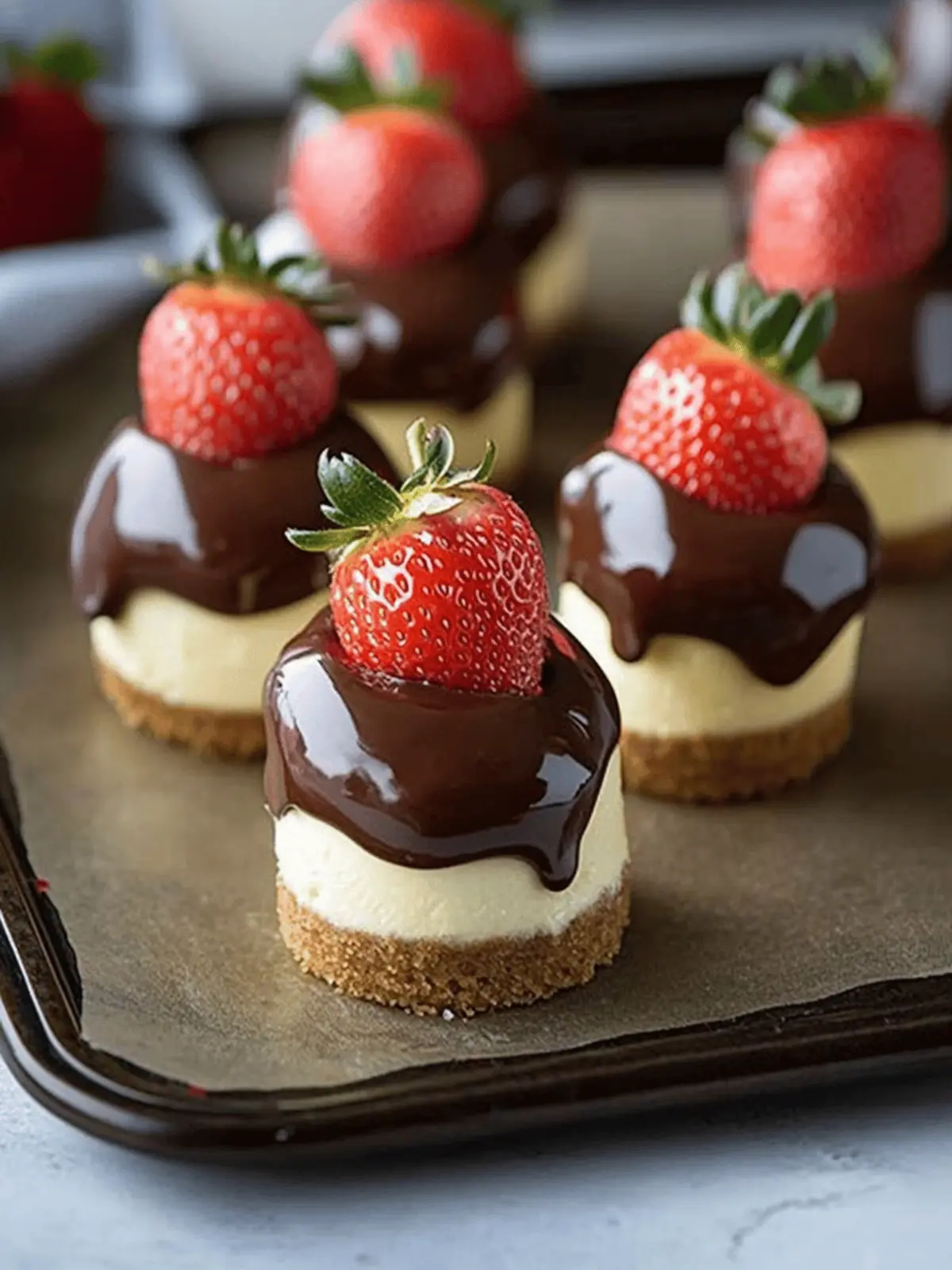 Chocolate Dipped Strawberry Cheesecake