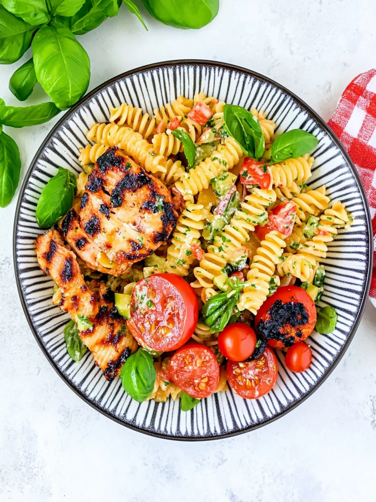 Tri Color Rotini Pasta Salad