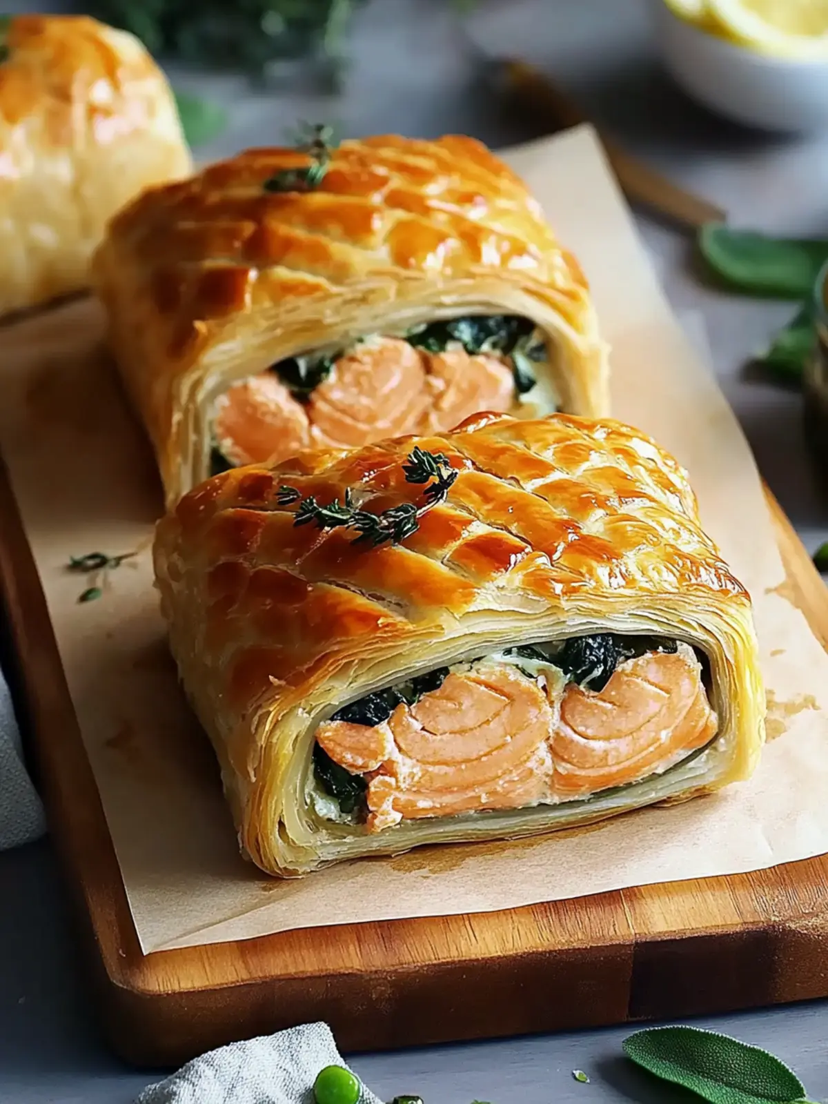 Savor Elegance: Easy Individual Salmon Wellingtons Recipe 3 Individual Salmon Wellingtons