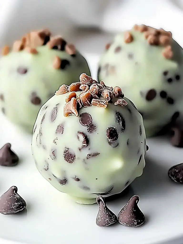 Mint Chocolate Chip Protein Balls