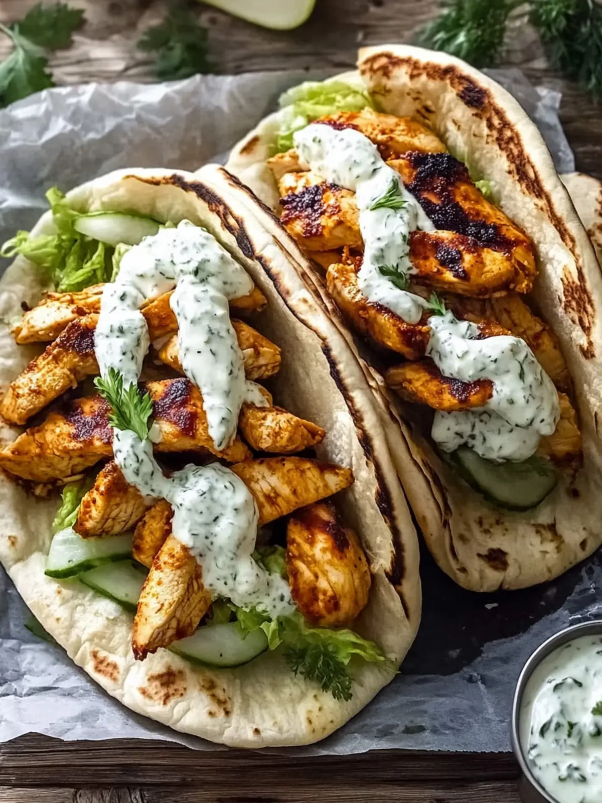 Sheet Pan Chicken Pitas