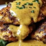 Pretzel Chicken with Mustard-Cheddar Sauce