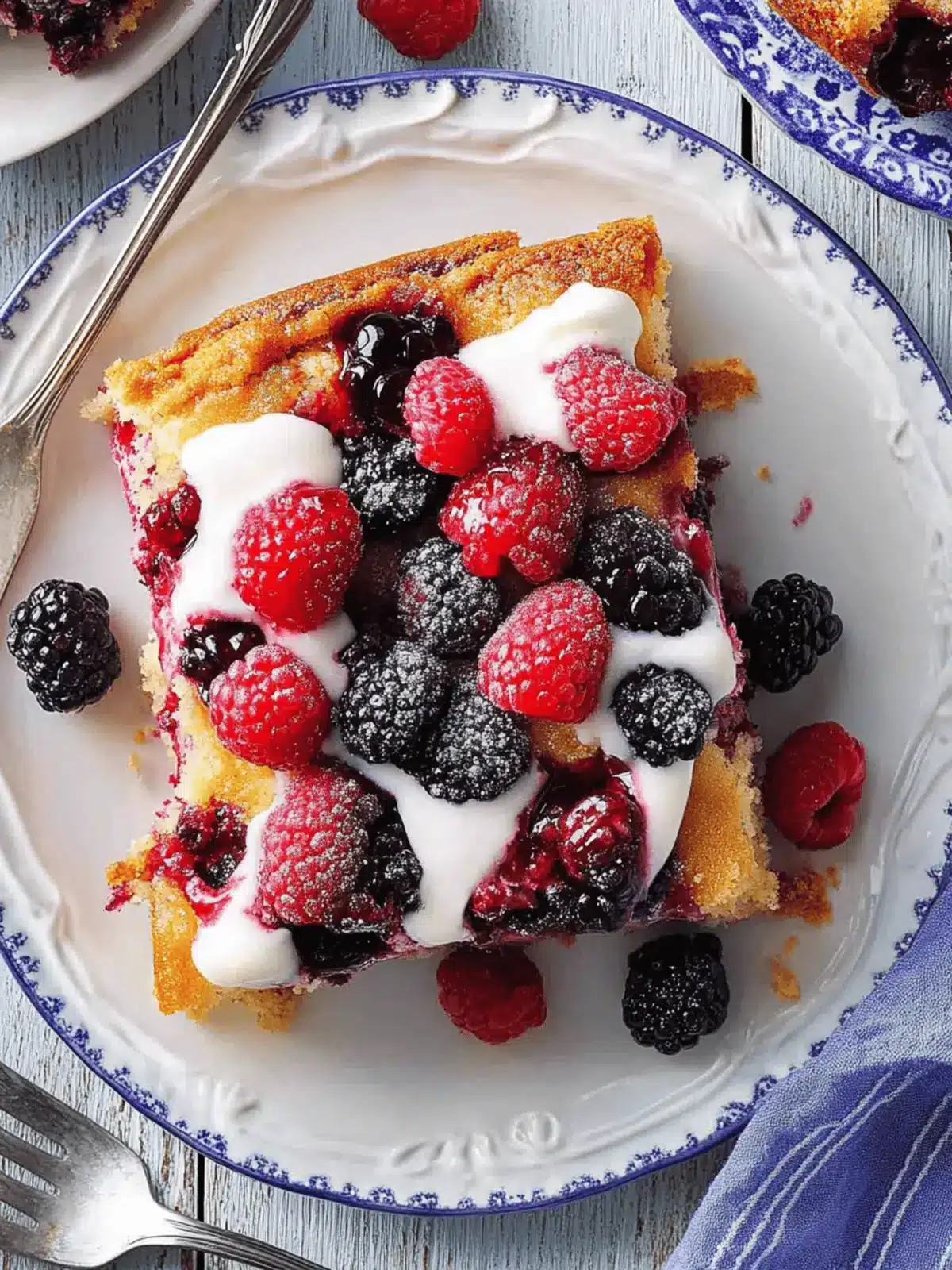 Honey Berry Sheet Cake
