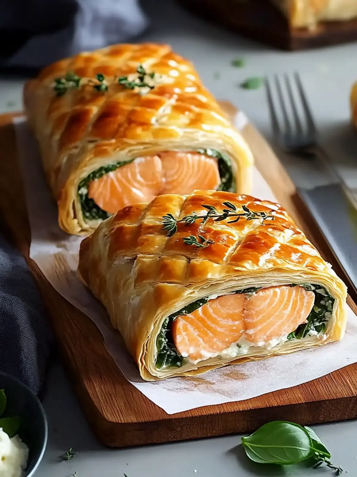 Savor Elegance: Easy Individual Salmon Wellingtons Recipe 4 Individual Salmon Wellingtons