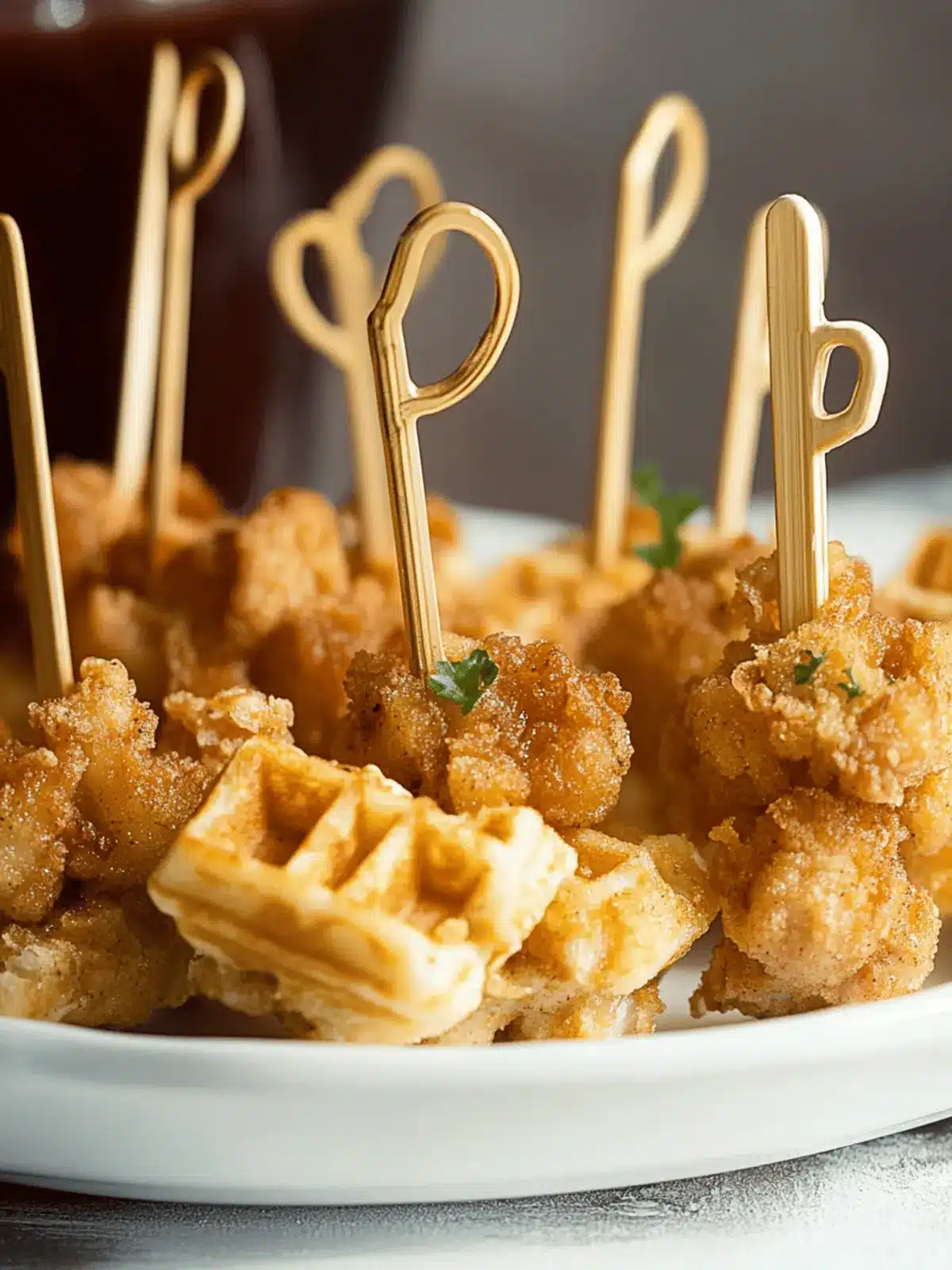 Chicken and Waffle Skewers: A Fun Twist on a Classic Favorite 4 Chicken and Waffle Skewers
